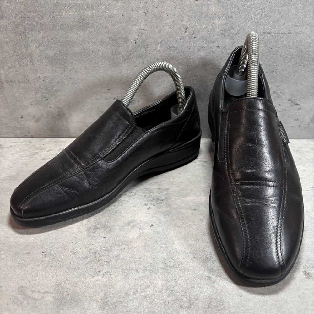 Mephisto Shock Absorber Women’s‎ Size 7 Black Leather Cool-Air Loafers WORN 2x
